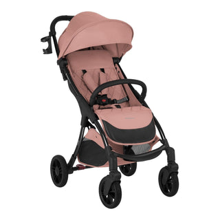 Kikkaboo Cloe Baby Stroller Pushchair Cabin-Approved Rubber Tires - Pink