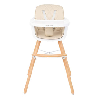 KikkaBoo 2 in 1 Wooden Highchair Can Later Be Converted To A Chair - Beige