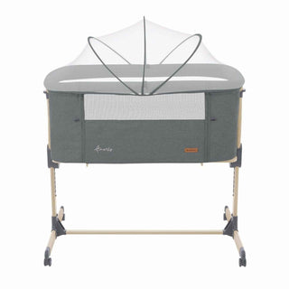 Kikkaboo Amaris Baby Bedside Crib Cot Anti-Reflux Positioning Soft Mattress - Dark Grey