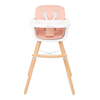 KikkaBoo Woody 2 in 1 Highchair Can Later Be Converted To A Chair Pink Wooden