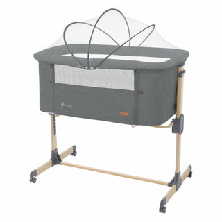 Kikkaboo Amaris Baby Bedside Crib Cot Anti-Reflux Positioning Soft Mattress - Dark Grey