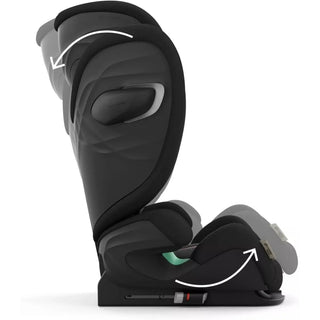 CYBEX Gold Solution G i-Fix Plus Child Car Seat, ISOFIX, i-Size, Moon Black