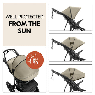 Hauck Runner 3 All-Terrain Pushchair with Handbrake and Air Wheels - Olive