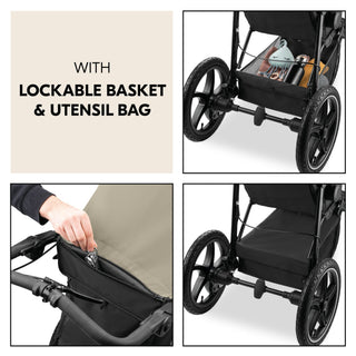 Hauck Runner 3 All-Terrain Pushchair with Handbrake and Air Wheels - Olive