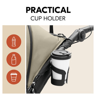 Hauck Runner 3 All-Terrain Pushchair with Handbrake and Air Wheels - Olive