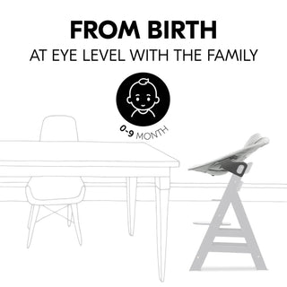 Hauck Alpha+ Premium Bundle Wooden High Chair - Beech White