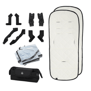 Puggle Memphis 2-in-1 Travel System Duo i-Size Double Pushchair - Midnight Black