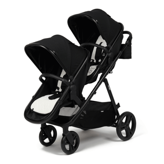 Puggle Memphis 2-in-1 Travel System Duo i-Size Double Pushchair - Midnight Black