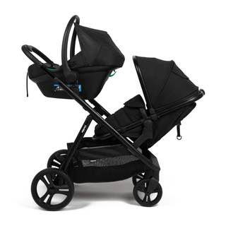 Puggle Memphis 2-in-1 Travel System Duo i-Size Double Pushchair - Midnight Black