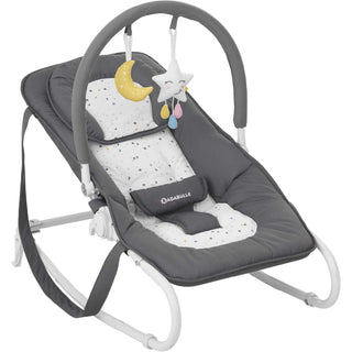 Badabulle Easy Bouncer – 5-Position Recline, Rocker Mode & Toy Bar | Newborn to 9kg