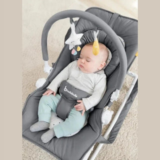 Badabulle Easy Bouncer – 5-Position Recline, Rocker Mode & Toy Bar | Newborn to 9kg