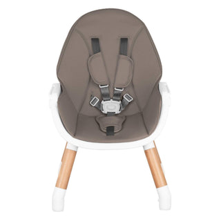 KikkaBoo Multi 3 in 1 Wooden Baby Highchair Table Set 4-Position Tray Dark Beige