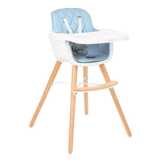 KikkaBoo Woody 2 in 1 Highchair Can Later Be Converted To A Chair - Blue