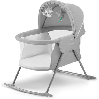 Kinderkraft Baby Crib 3 in 1 LOVI Cradle Travel Cot Rocker Portable - Grey