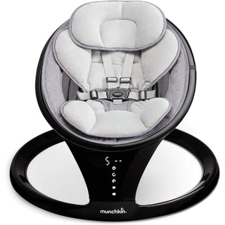 Munchkin Electric Baby Bouncer Chair Swing Rocker & Gentle Baby Bouncing Chair with Motion & Sounds - Black