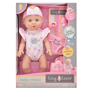 Tiny Tears Doll Baby Classic – 38cm Drinking, Crying & Wetting