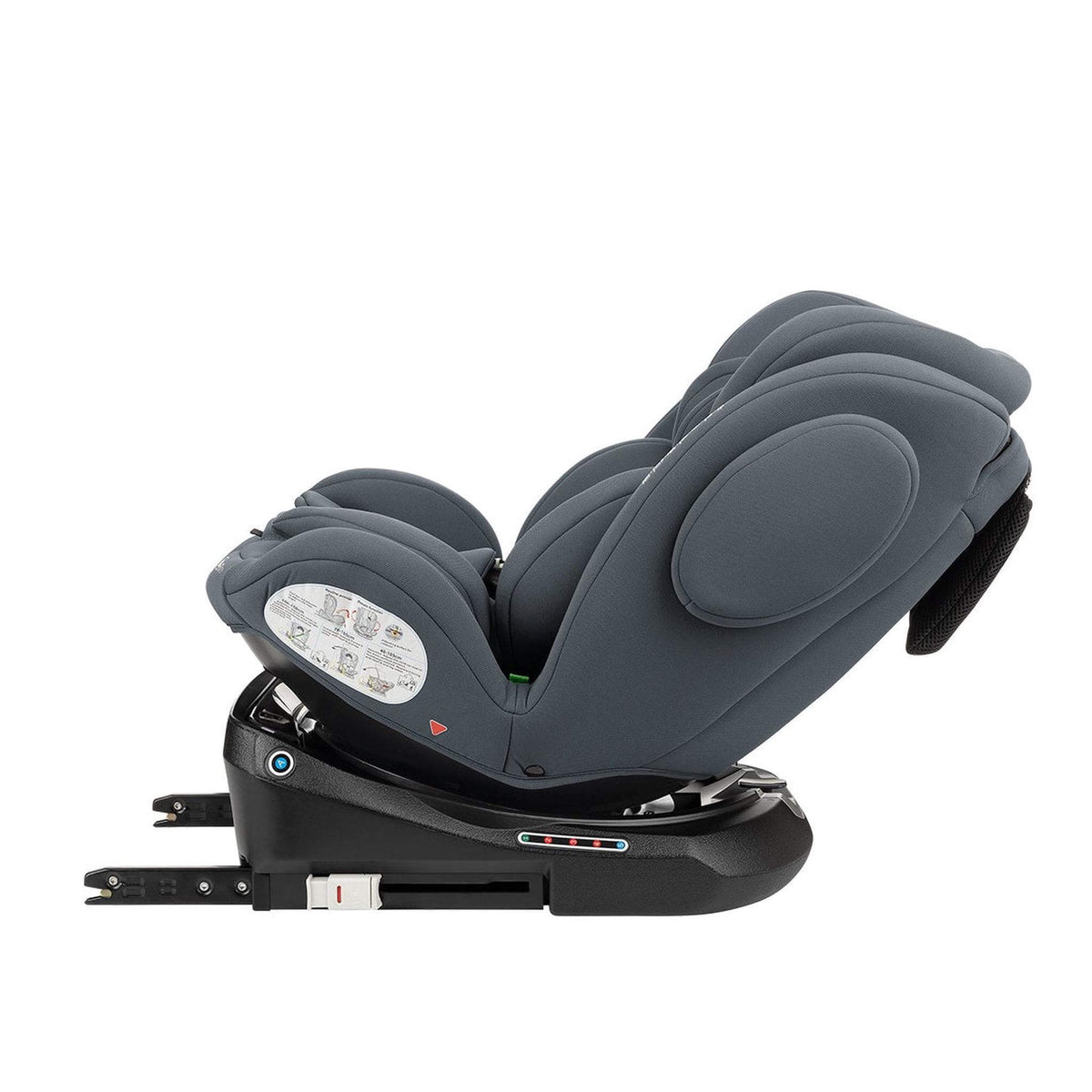 KikkaBoo i-Felix i-Size Car Seat ISOFIX 40-150 cm Dark Grey – rear-facing, reclined