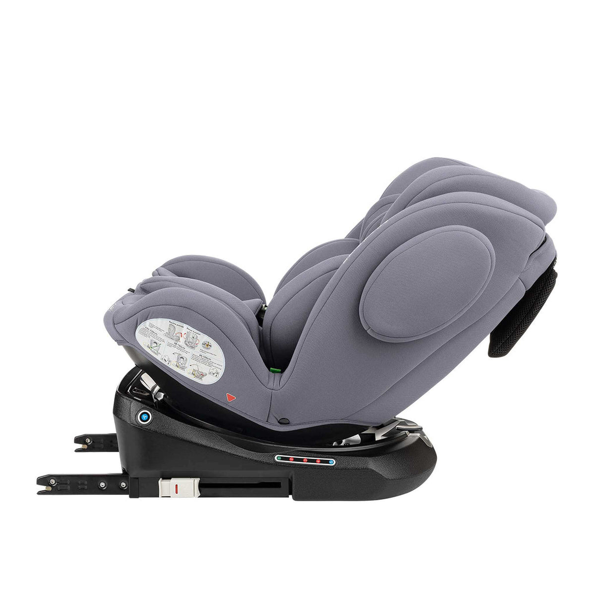 KikkaBoo i-Felix i-Size Car Seat ISOFIX 40-150 cm Light Grey – rear-facing, reclined