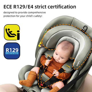 JoviKids Ranger TT Spin 360 Car Seat with ISOFIX - R129 i-Size (Birth to 12 Years) in Green