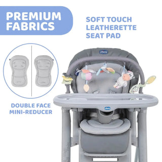Chicco Polly Magic Highchair – Birth to 3 Years | Adjustable Height, Removable Tray, Toy Bar