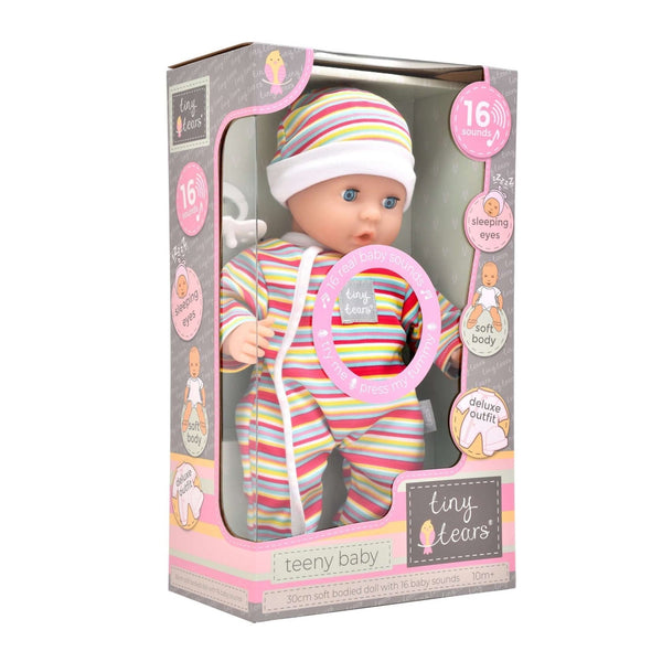 Tiny Tears Teeny 12-Inch Baby Doll with 16 Sounds