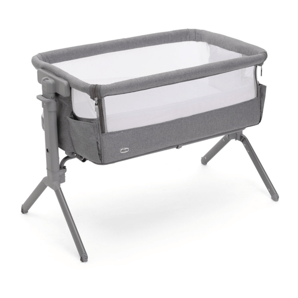 Chicco Next2Me Armonia Bedside Crib – Steel (0–6 Months)