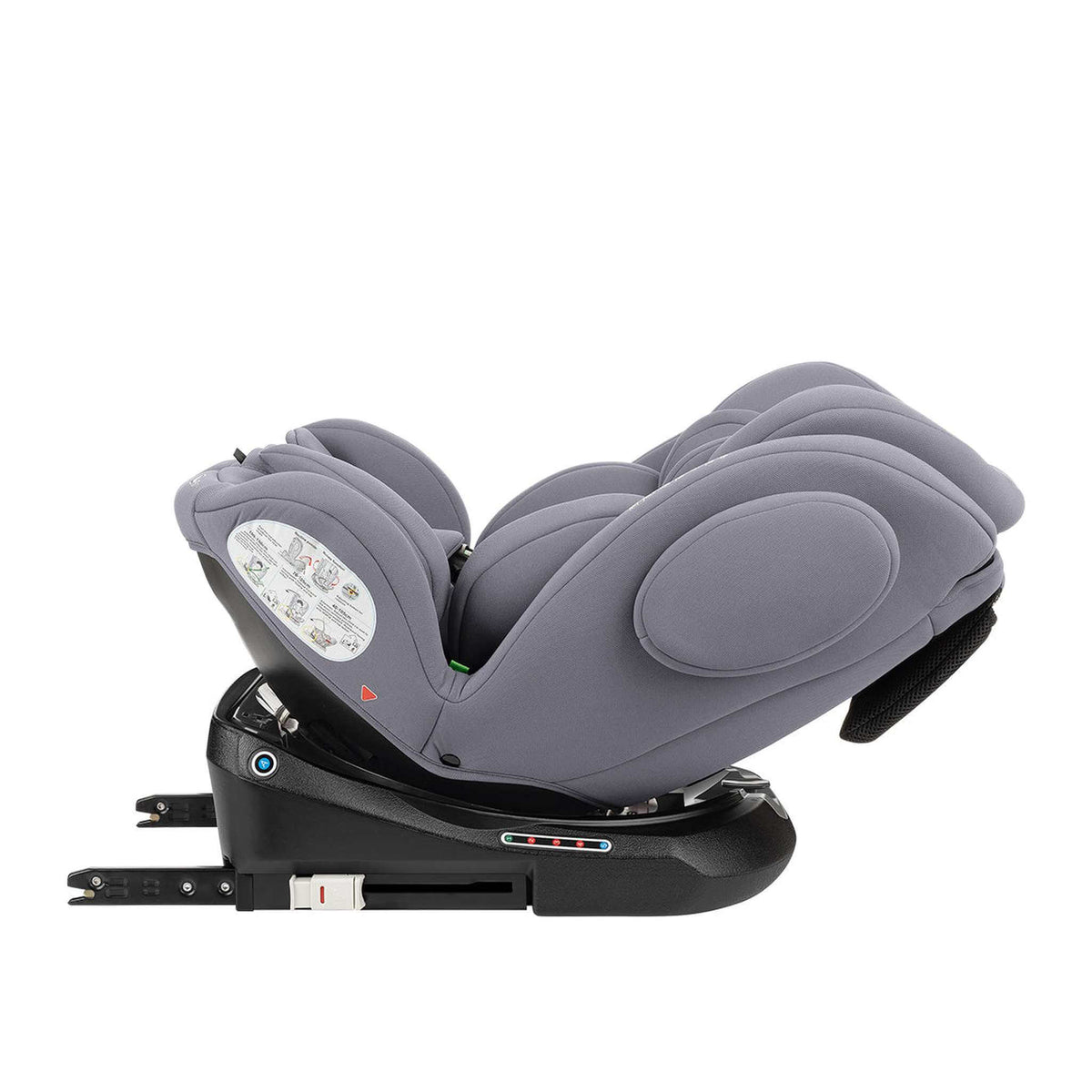 KikkaBoo i-Felix i-Size Car Seat ISOFIX 40-150 cm Light Grey – rear-facing, fully reclined