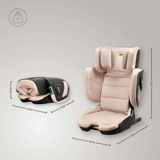 JoviKids Rober+ Folding i-Size Booster Car Seat 3–12 Years Rosewood