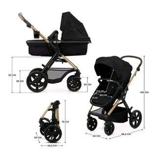 Kinderkraft MOOV 2 Air 3-in-1 Travel System – Pure Black