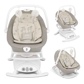 Joie Sansa 2-in-1 Bouncer and Rocker – Cosmo Tan | Soothing Motions, Lullabies, and Recline