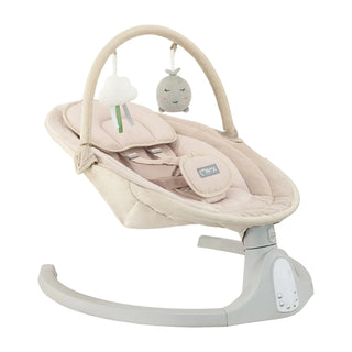 MoMi Kenani Baby Swing – Sand | Electric Rocker with Sounds 0–9kg