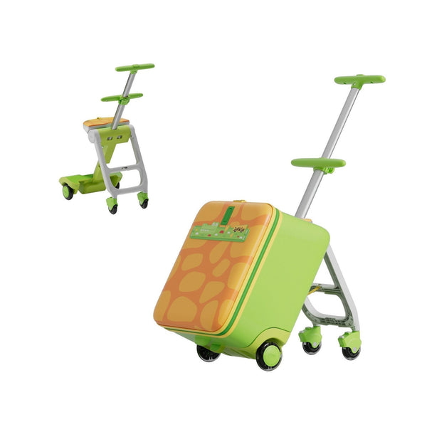 JoviKids 3-in-1 Ride On Luggage – JoyRide Kids Suitcase & Stroller - Green