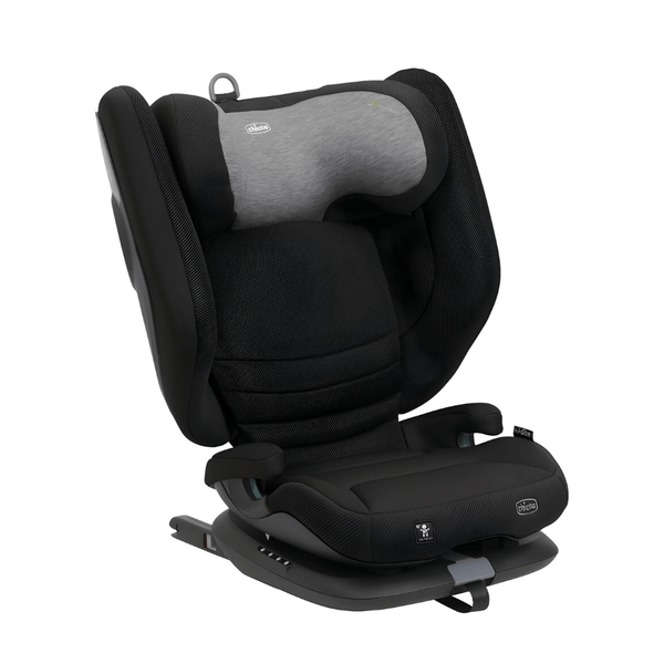 Chicco Fold & Go S i-Size Car Seat (100–150cm) Foldable Booster - Posh Black