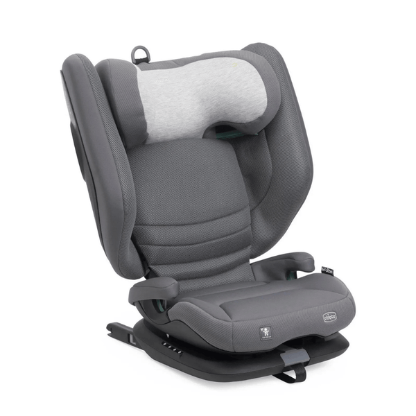 Chicco Fold & Go S i-Size Car Seat (100–150cm) Foldable Booster - Glam Grey