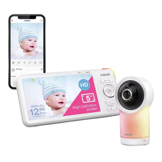 VTech RM5766HD Smart Wi-Fi Baby Monitor with 5" Screen & Pan Tilt Camera
