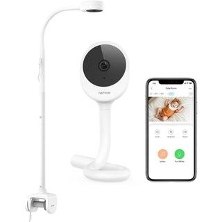 NETVUE Peekababy Baby Camera – Smart Monitor with Sleep Analysis, 4-in-1 Crib Mount & Night Vision