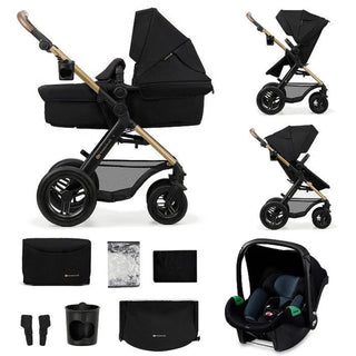 Kinderkraft MOOV 2 Air 3-in-1 Travel System – Pure Black