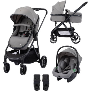 Bebeconfort Breeze Trio 3-in-1 Baby Stroller Travel System – Mineral Grey 0–4 Years