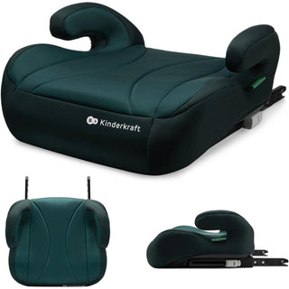 Kinderkraft I-boost Car Seat, I-size, 135-150cm, Baby Seat, Booster Seat Green