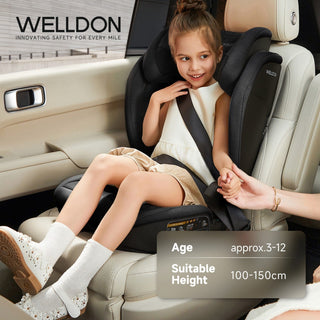 Welldon Cocoon Travel 2 High Back Booster Car Seat – Ebony
