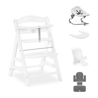 Hauck Alpha+ Premium High Chair Bundle - Beech White
