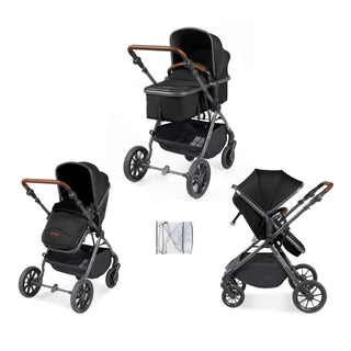 Ickle Bubba Cosmo 2 in 1 Pushchair Black/Tan