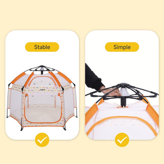 Jovikids Portable Play Tent – Pop-Up Kids Teepee Indoor & Outdoor - Beige