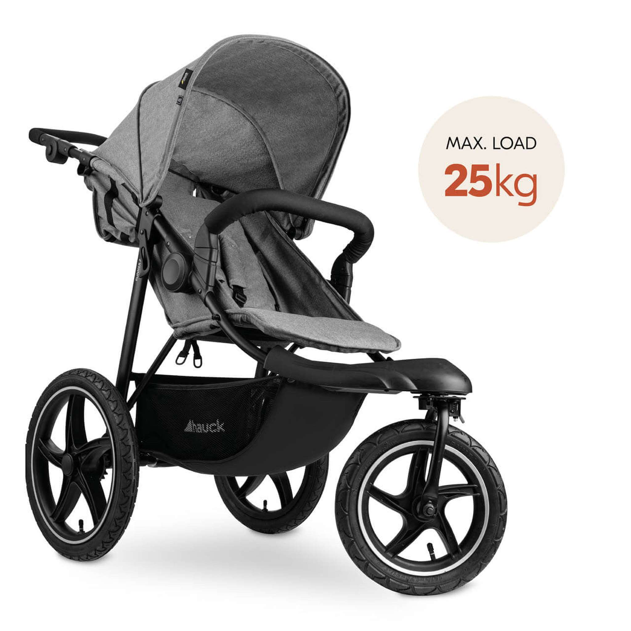 hauck pushchair wheels Hauck Runner 2 Pushchair | Grey