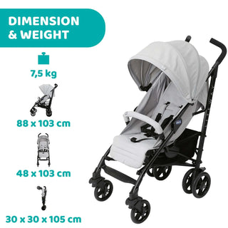 Chicco Liteway 4 Complete Stroller Grey The Tiny Toddlers