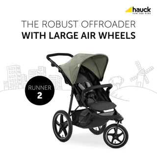 Hauck Runner 2 All Terrain Pushchair Mickey Mouse Olive