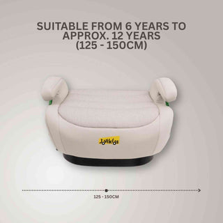 JoviKids Ohho+ i-Size Booster Seat with ISOFIX and Cup Holder 6–12 Years - Milkstone