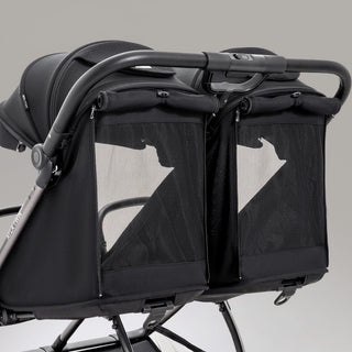 JoviKids Ayla Twin Pushchair – Lightweight Double Stroller with Compact Fold Black