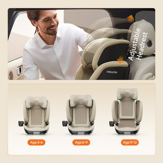 Welldon Cocoon Travel 2 High Back Booster Car Seat – Sahara
