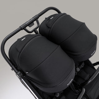JoviKids Ayla Twin Pushchair – Lightweight Double Stroller with Compact Fold Black